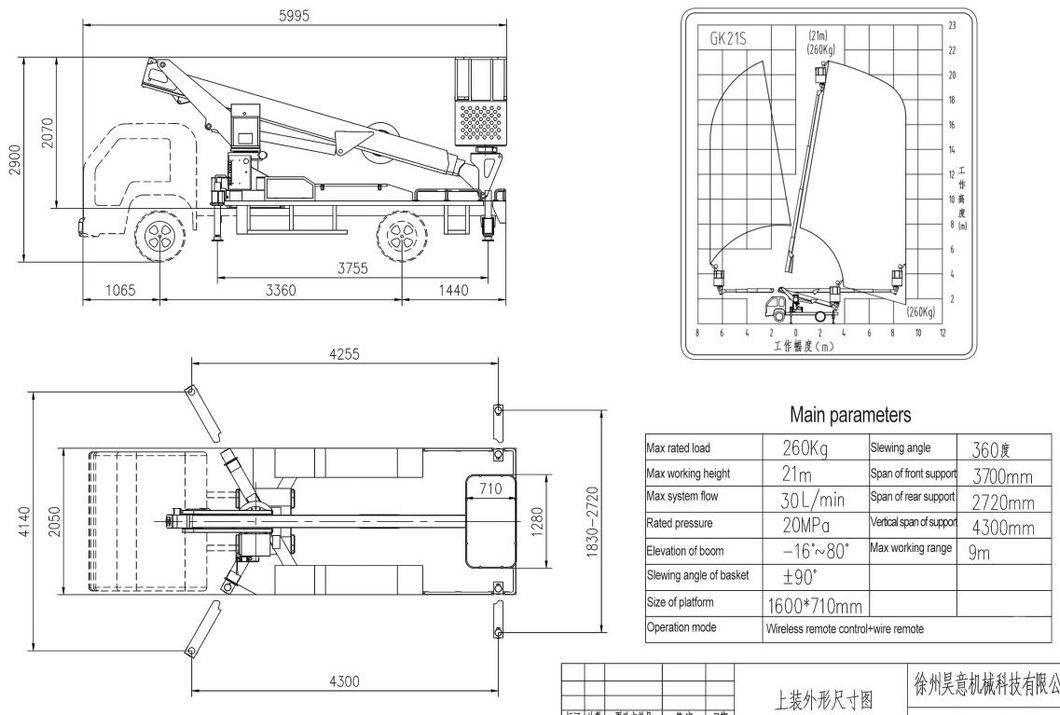 21m Aerial Working Platform High-Altitude Operation Truck High Working Truck
