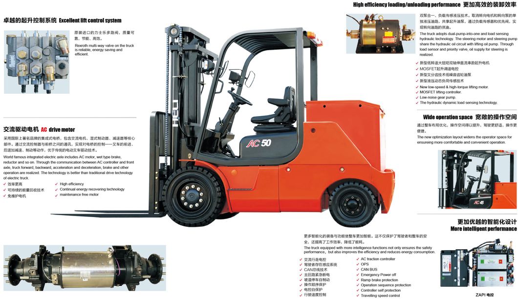 Heli Forklift Price 4-5t Electric Counterbalanced Forklift Trucks