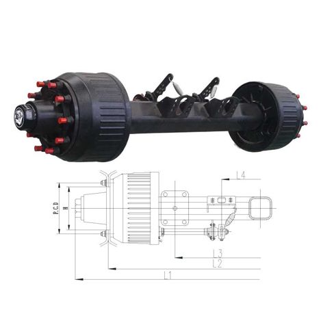 German BPW Type 16t Trailer Rear Axle for Semi Trailer