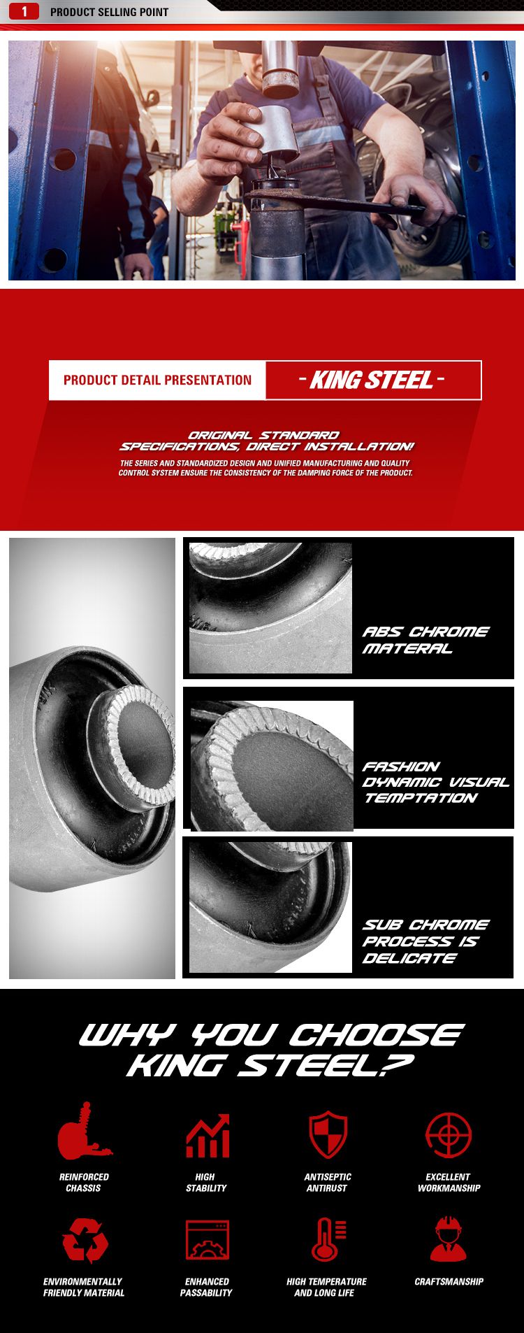 Kingsteel Japan Auto Spare Parts Front Rubber Stabilizer Bushing for Toyota Fortuner Hilux Innova 2003 OEM (48815-0K010)