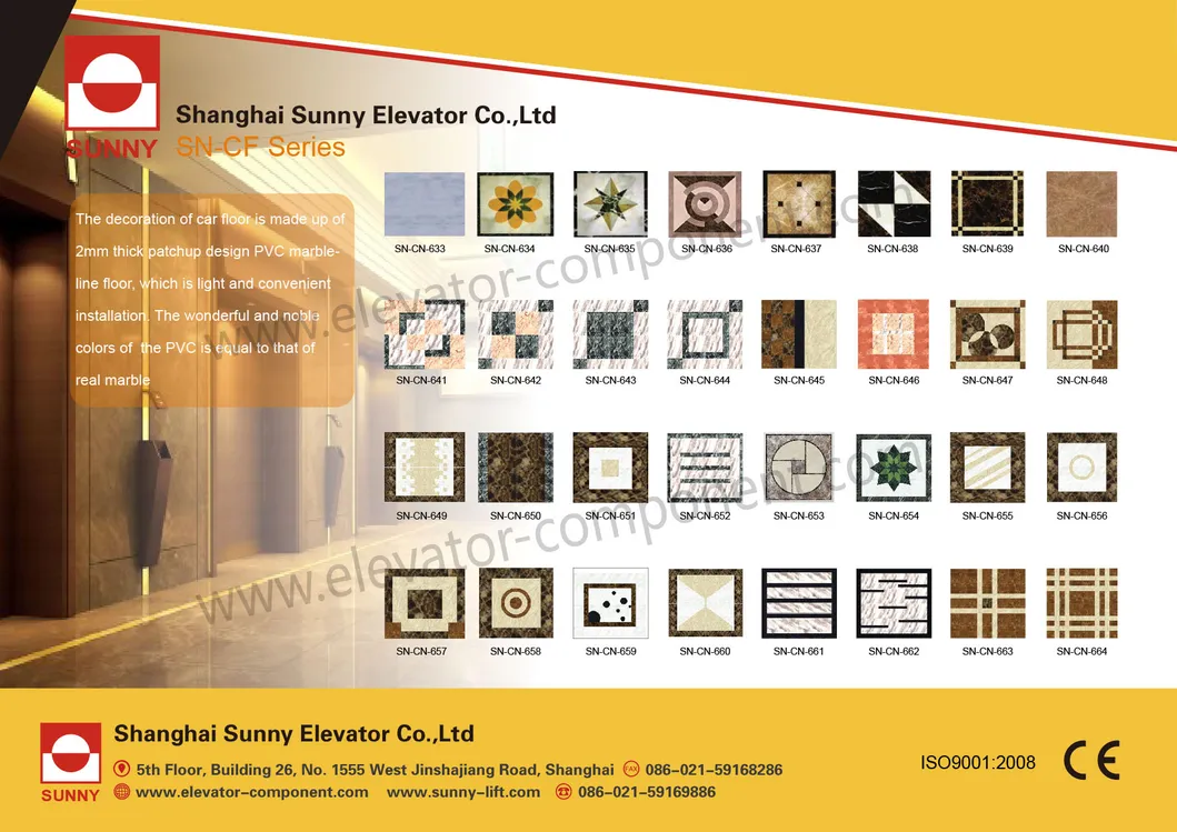 Different Design Elevator Lift Cabin Floor