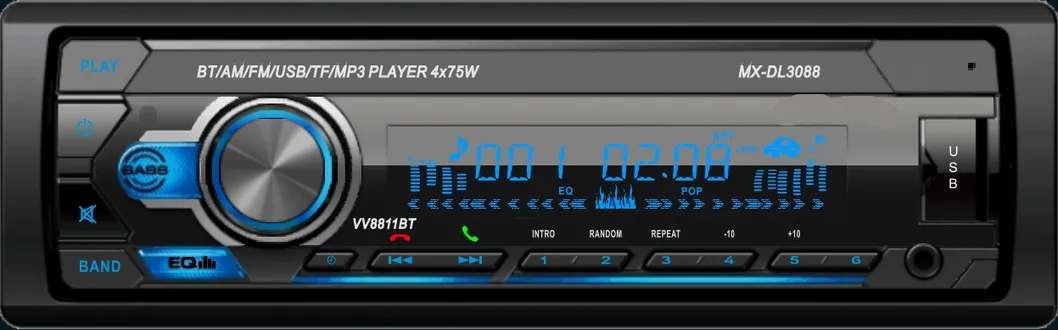 Wholesale High Quality FM Transmitter One DIN Auto Radio SD Stereo Car MP3