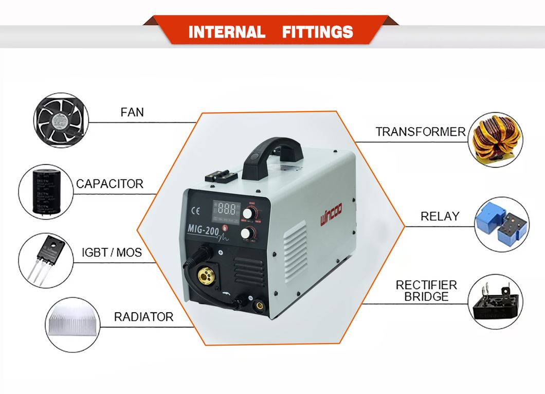 Portable IGBT Inverter Arc Welding Machine 3 in 1 MIG 200 Welders MIG TIG MMA