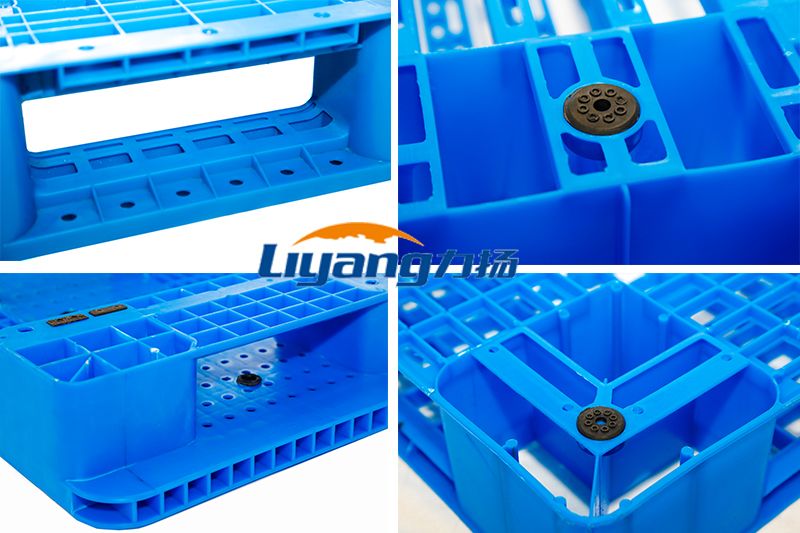 Heavy Duty 3 Skides Open Deck 1200X800 Plastic Pallet/Palet 1500X1200/1200X800/120X120/1414 with Steel Reinforcement