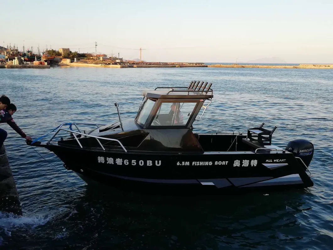 Hot Sell Aluminum Cabin with Hardtop Shark 6.5 M/21 FT Fishing Boat for Sale in China