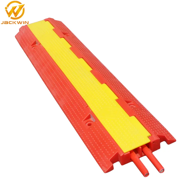 2 Channel Drop Over Cable Cord Cable Ramp Protector with Corner