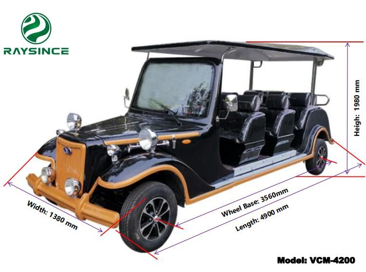 Latest Design Metal Frame Electric Vintage Model Car with 8 Seats
