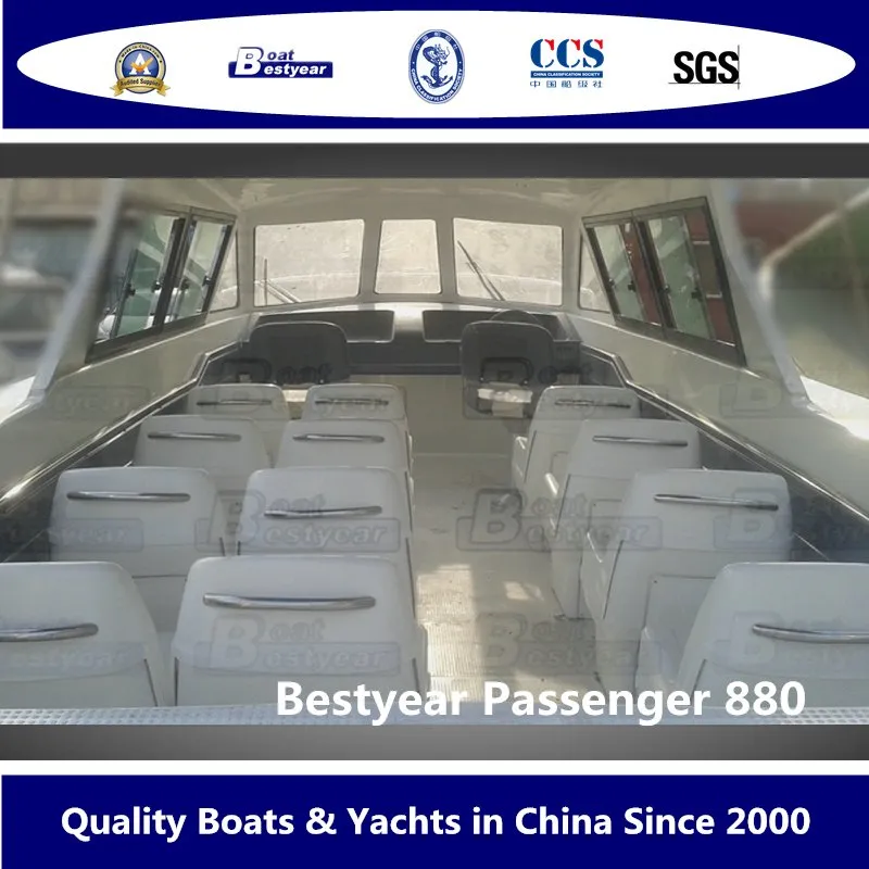 Bestyear 8.8m Fiberglass Passenger Boat for 24 People
