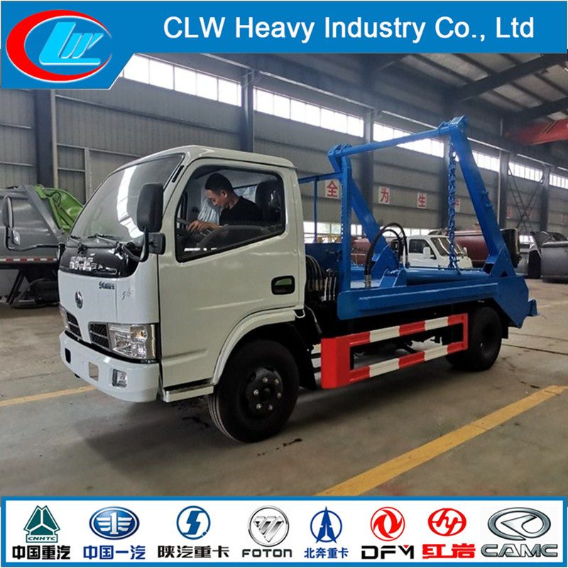 Swing Arm Skip Loader Garbage Truck Matching 4 to 5 Cbm Skip Loader Bins