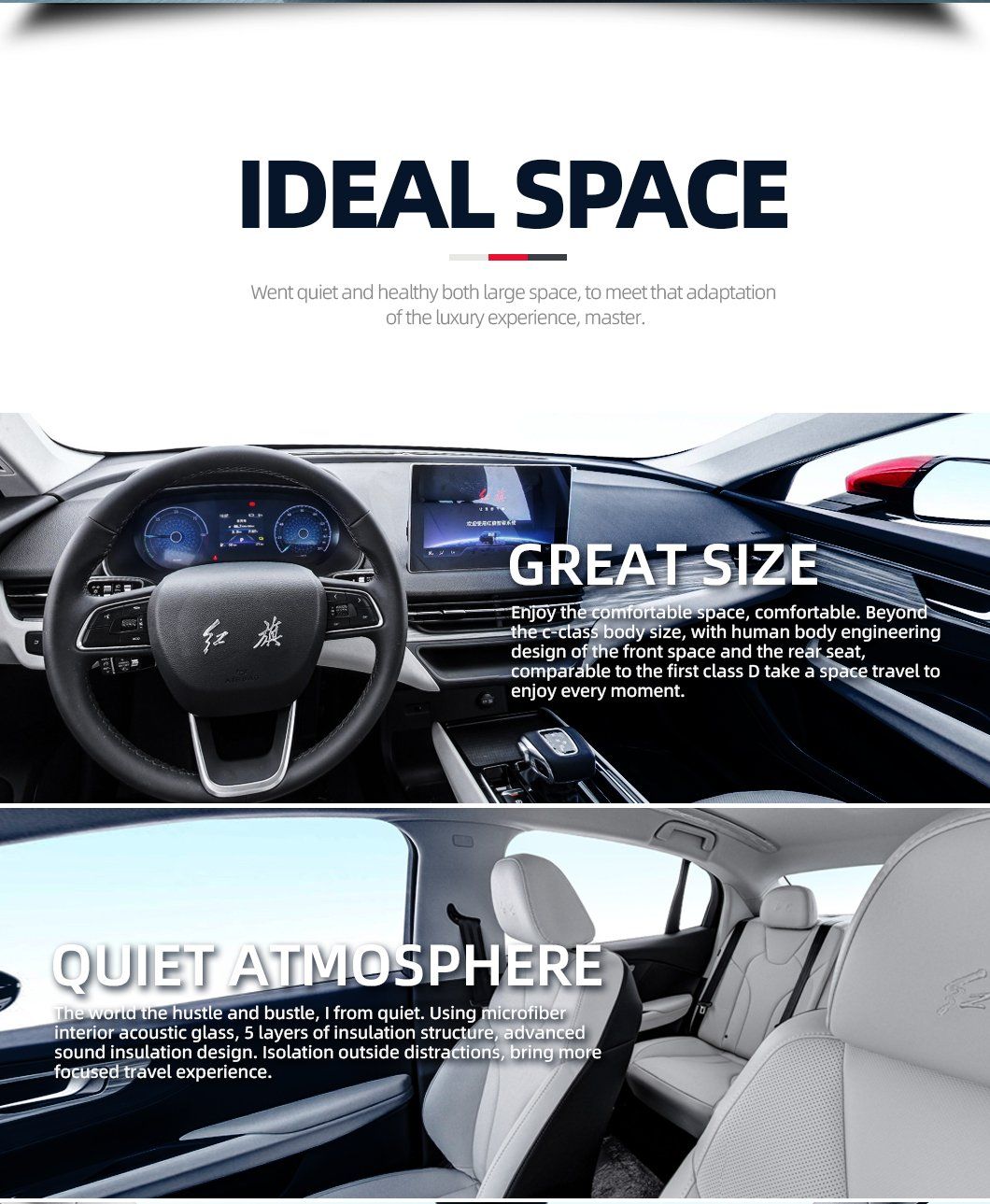 High Quality Hongqi E-Qm5 Pure Electric Car New Energy Vehicles Electric Sedan for Sale 2023 New Edition with 620km Range Electric Vehicle