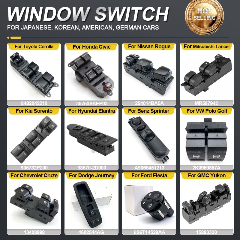 6554. Kt Window Control Switch for Peugeot 307 307cc 307sw for Citroen C3 for Peugeot 207