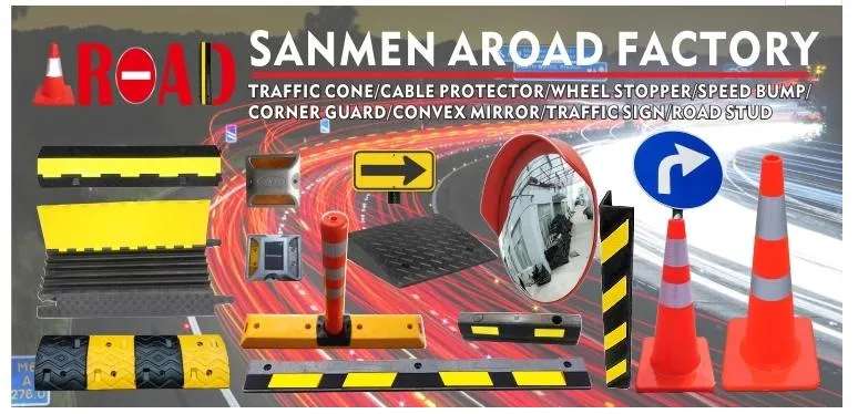 6 Foot Rubber Speed Bump Traffic Safety Hump