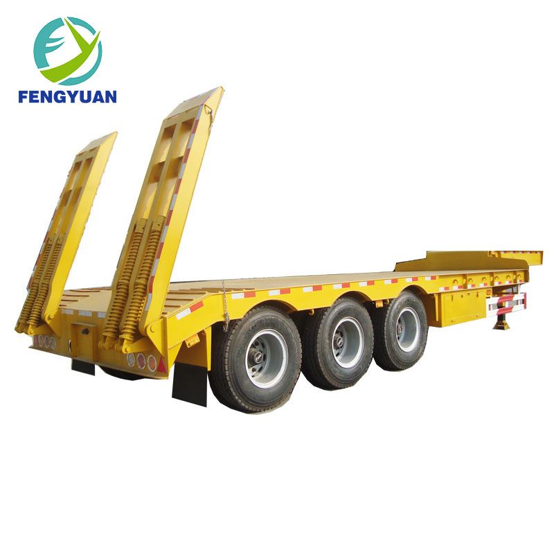 3 Axle 80t Fengyuan Lowbed Trailer Lowboy Lowbed Semi Trailer with Top Quality