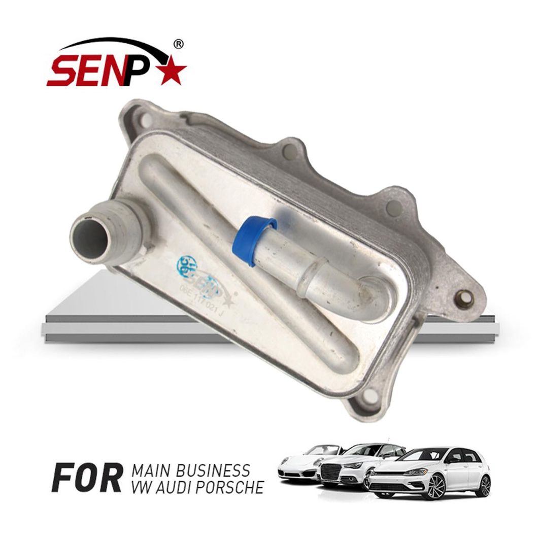 Senpei Auto Parts High Quality Cooling Spare Part Oil Cooler OEM 06e 117 021 J Fit for Audi Skoda Huiang/A6l/Q7 16-