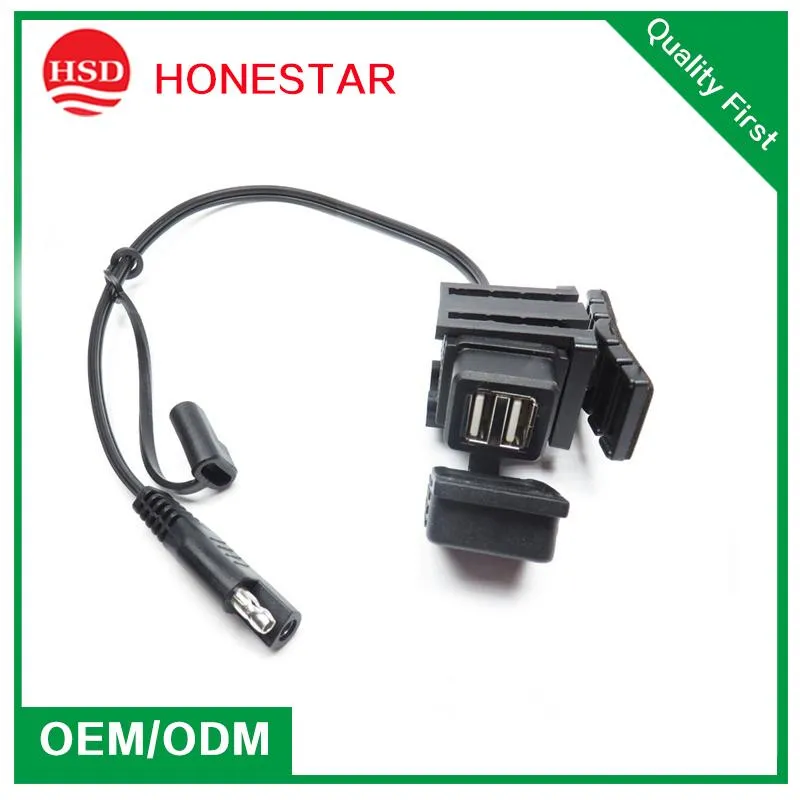 Dual USB Car Cigarette Lighter Socket DC 12V-24V Charger Power Adapter Outlet