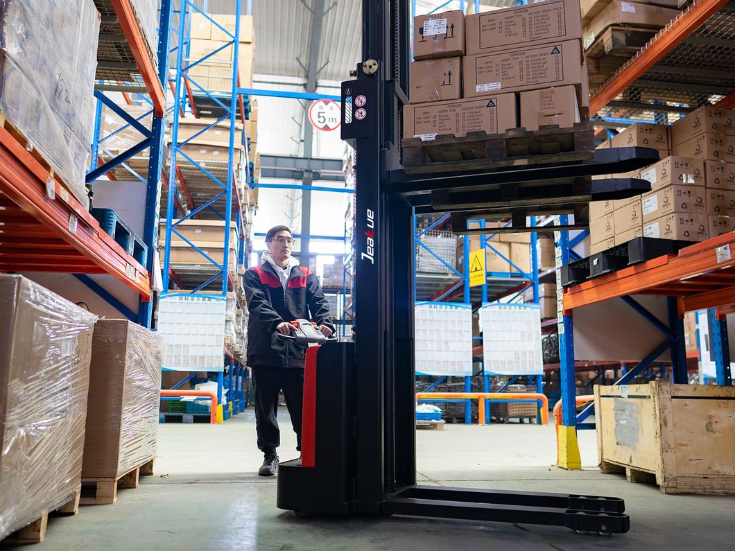 1.2ton 1200kg Electric Electric Battery Powered Walkie Type Flexible Stacker Pallet Trucks