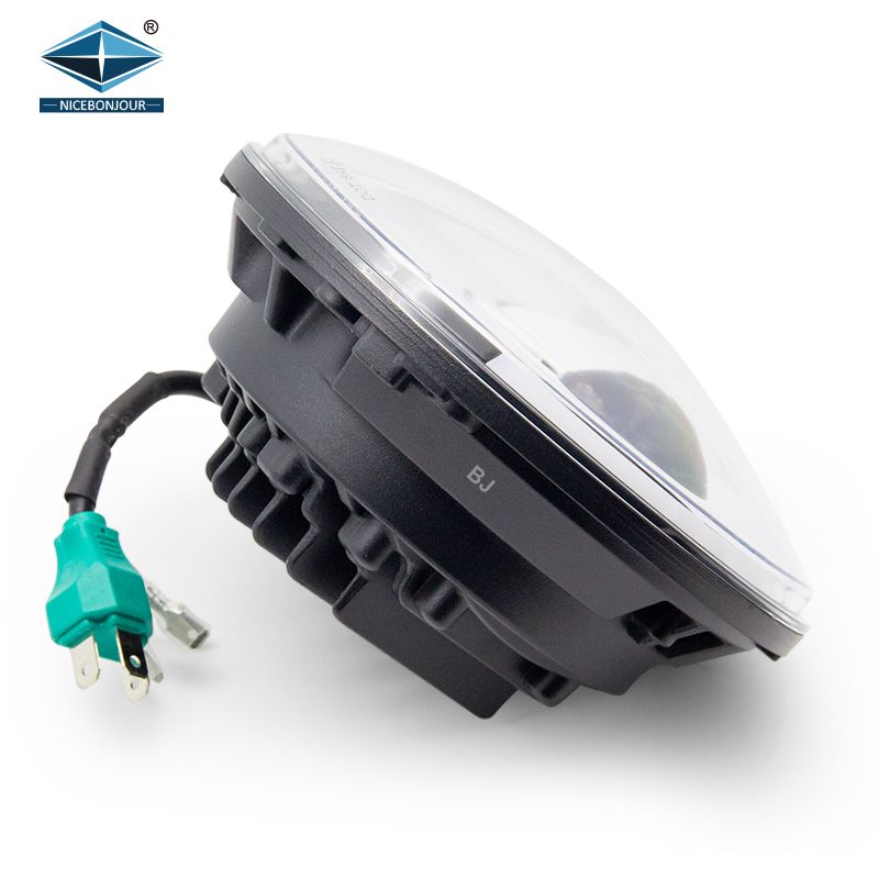 7 Inch 50W H4 LED Headlights with Angle Eyes for 2007~2016 Jeep Wrangler Jk