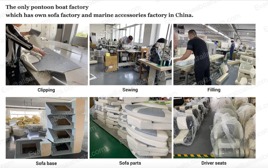 Customized Luxury 21FT 6.4m Aluminum Alloy Welded Leisure Pontoon Boat for Fishing