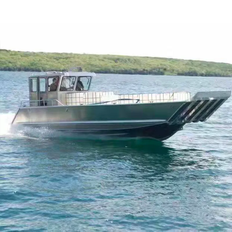 Gospel 10m X 3.5m Aluminum Landing Craft Boat Shallow V Bottom Passenger Ship 20 Capacity