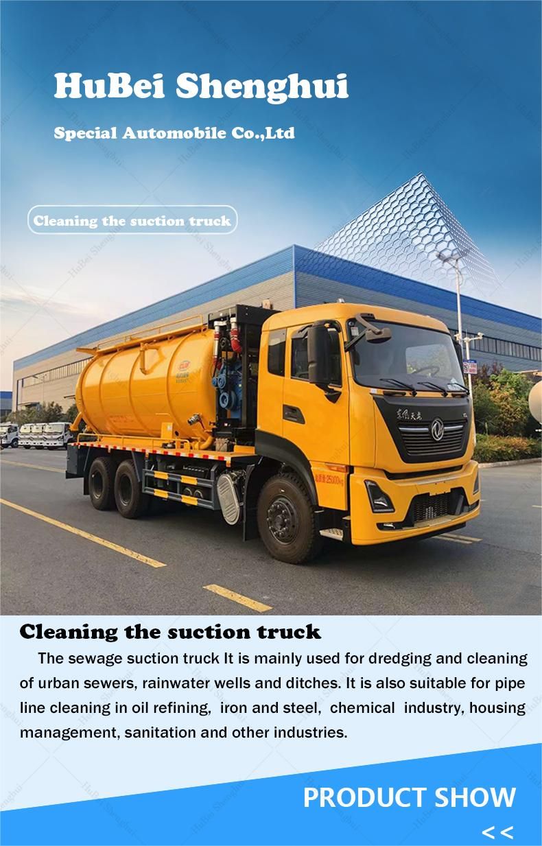 Dongfeng Heavy Duty 6X4 Sewage Suction Truck 16m3 18m3