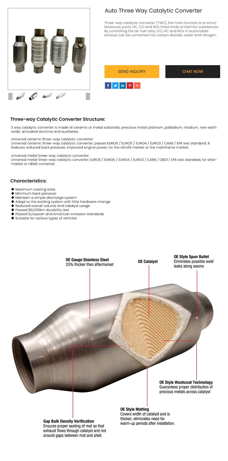 Sefu SCR Selective Catalytic Reduction China Automotive Emission Manufacturing Europe 3 4 5 6 Diesel Oxidation Catalyst (DOC) for Diesel Genset Application