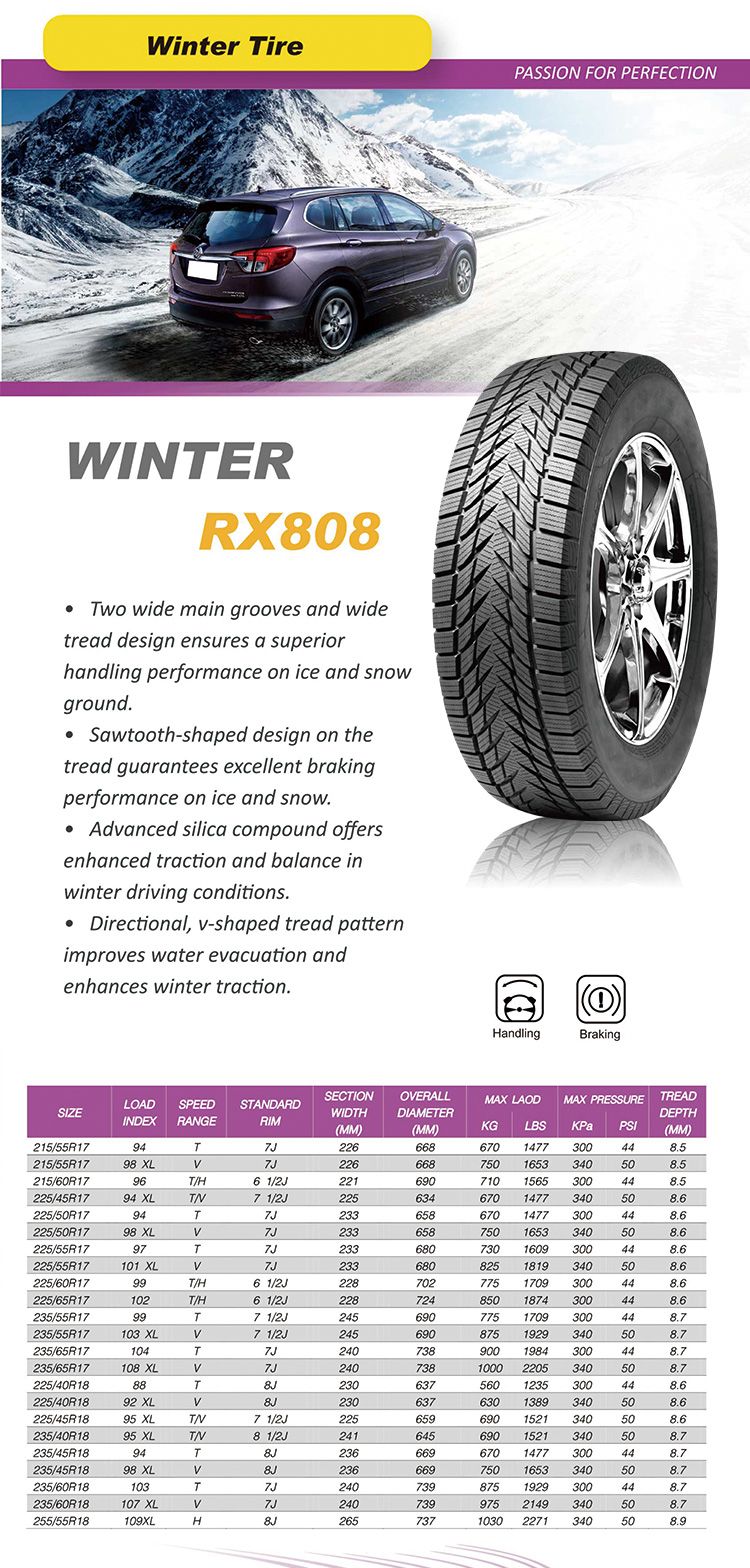 Aufine 225/45r17 New Design Car Tire with Wide Tread