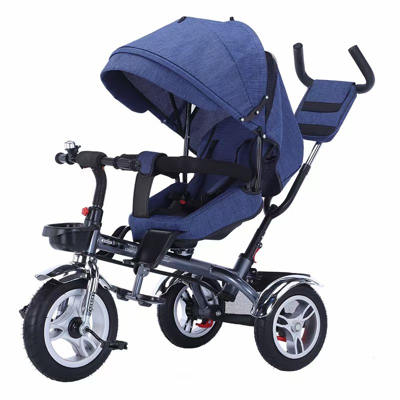 2022 Latest Models Tri Cycle 3 Wheel Baby Tricycle Children Trike Baby Tricycle 4 In1 Foldable Baby Tricycle with Push Handle