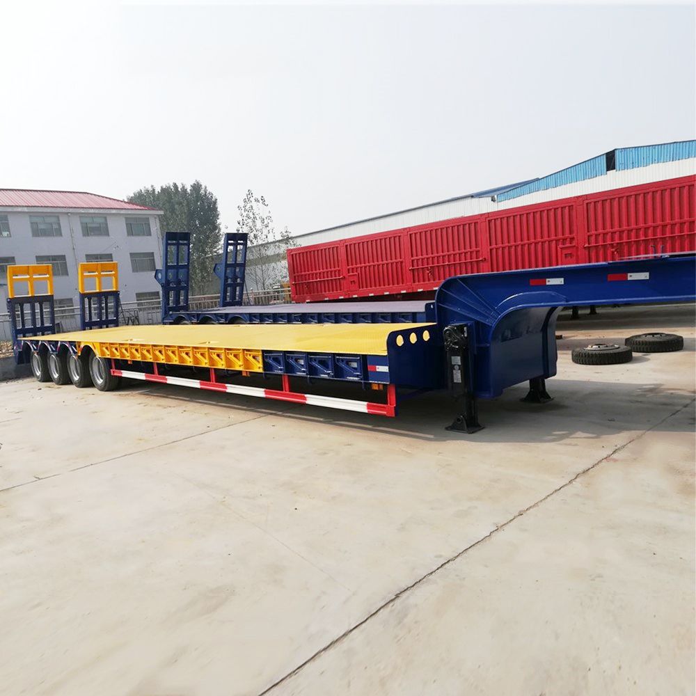 Fengyuan Brand Four Axle 4 Axle Low Bed Lowboy Semi Trailer with High Quality