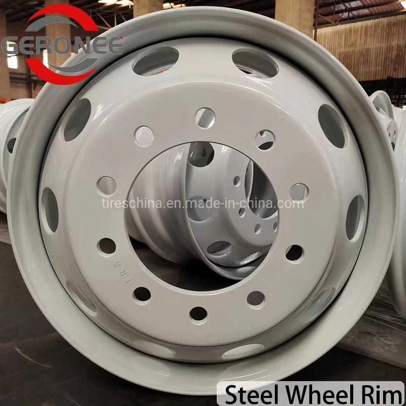 Demountable Wheel Rim Heavier Duty Truck Steel Wheel Rim for Tyres 10r22.5 11r22.5 12r22.5 Offset 110/120mm Rim Size 22.5X8.25 22.5X9.00 22.5X7.5