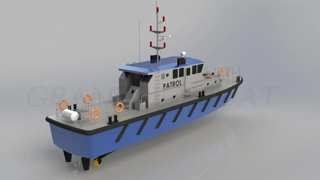 China 20m 66FT Steel Hull Low Speed Patrol Boat for Sale Canada