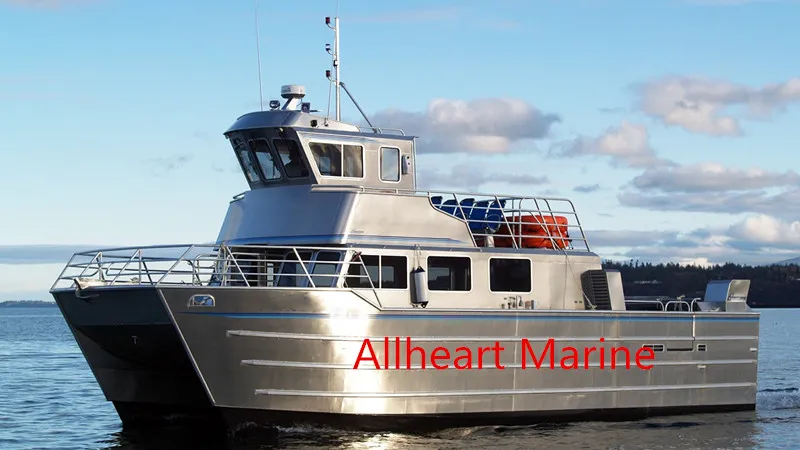 China Aluminum Fast Jet Passenger Ferry Catamaran Coastal Multifunction Work Boat for Sale 2023
