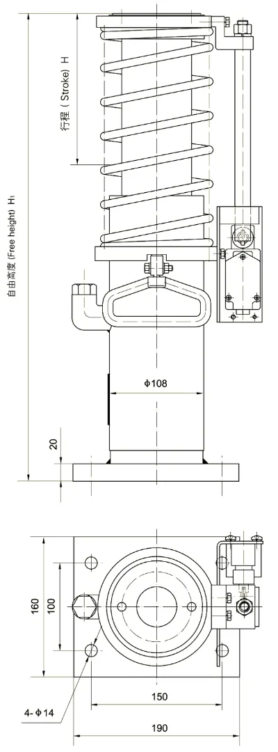 Oil Buffers of Elevators Spare Parts