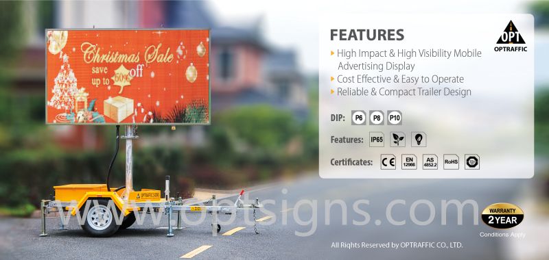 Solar Variable Message Signs Vms Mobile LED Traffic Outdoor Full Color Display Screen Trailer Price, Portable LED Advertising Display Board Trailer