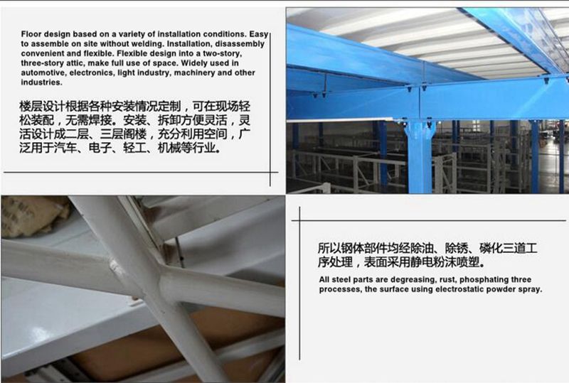 Steel Structure Knock-Down Mezzanine Rack Warehouse Mezzanine Floor /Mobile Shelves