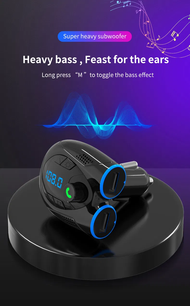 Dual USB Charger Bt Handsfree MP3 Player Car FM Transmitter