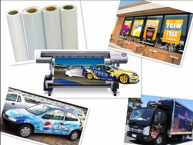 3-5 Years Anti-Shrink Polymeric Vinyl Sticker Media with Bubble Free