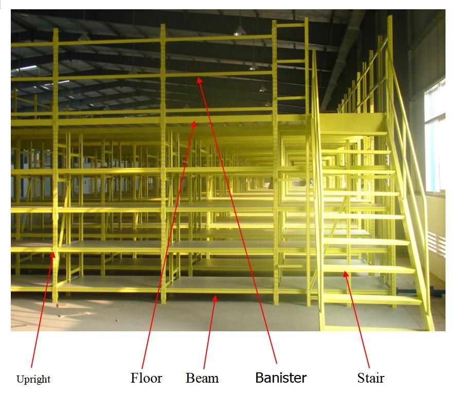 Free Design Industrial Steel Metal Warehouse Storage Rack Mezzanine Platorm Floor Racking
