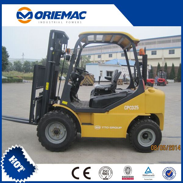 Yto 2.5 Ton Rough Terrain Forklift with Dealer Price (Cpcd25)