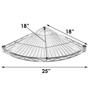 Chrome Wire Simply Corner Unit with 3 to 5 Tier for Expand Your Life
