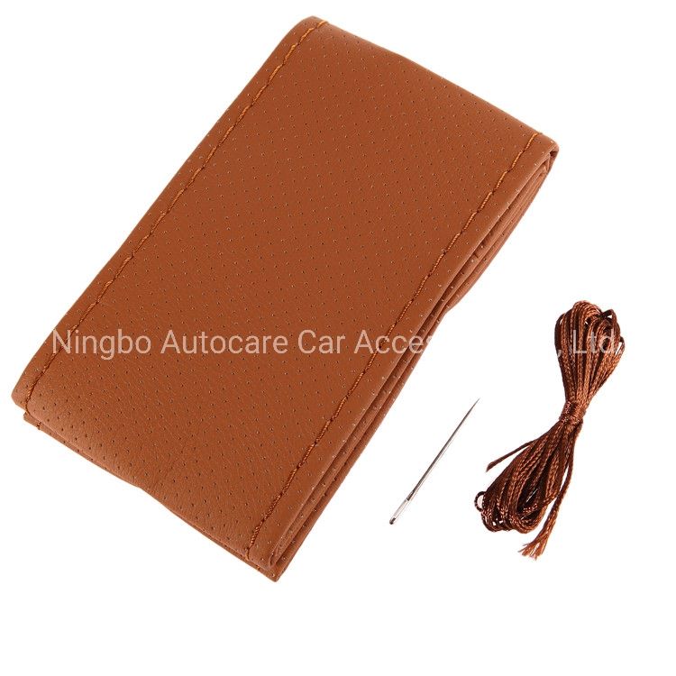 PU Leather Sewing Steering Wheel Cover Cheap Price DIY Sewing Steering Wheel Cover