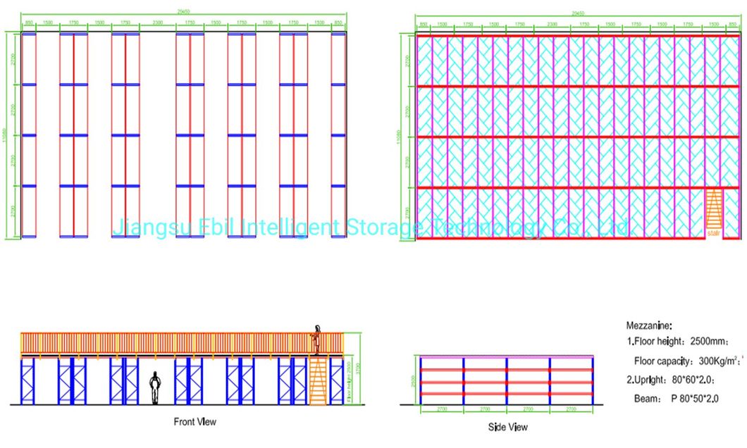 Warehouse Racking System for Pallet Racking Mezzanine Shelving