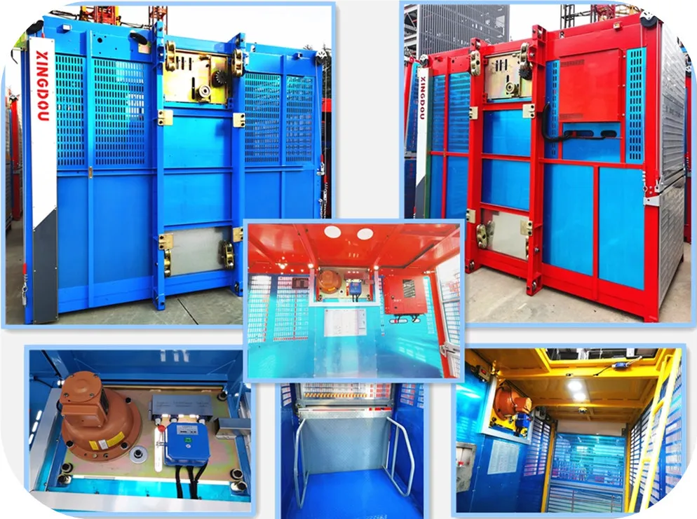 Double Cage High Speed Sc200 Construction Hoist Building Buck Hoist From China Manufacturer