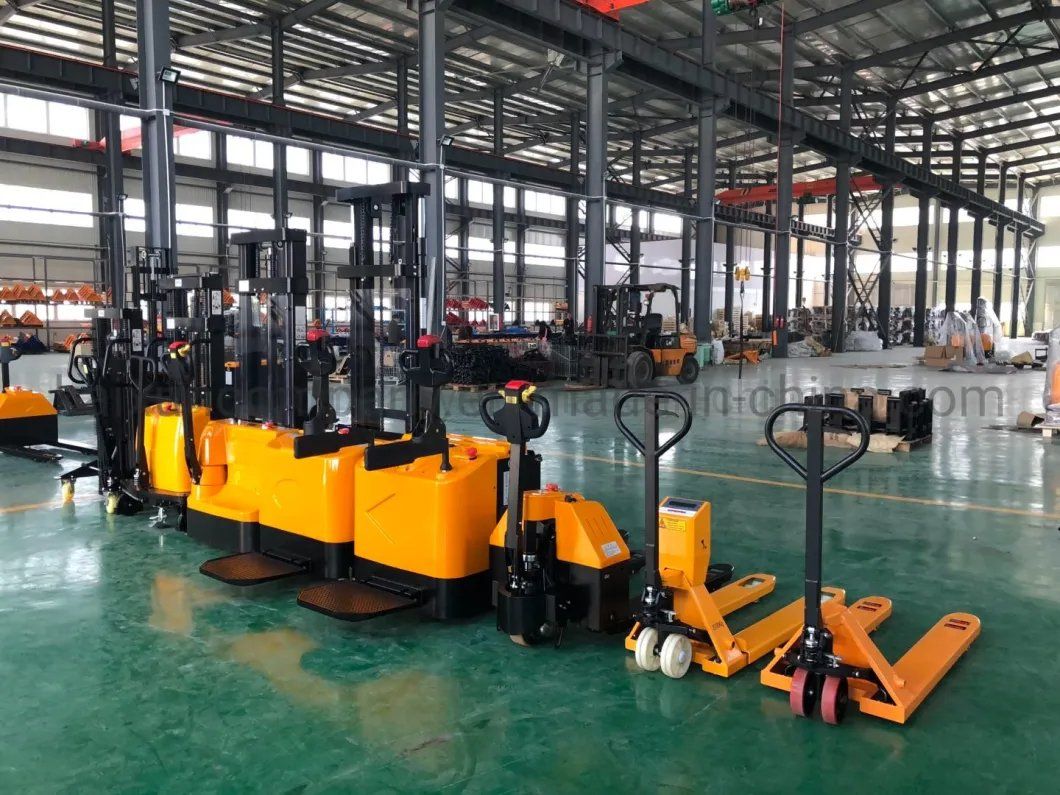 1500kg 2m Factory Transport Equipment Manual Transpallet Stacker Adjustable Forks CE