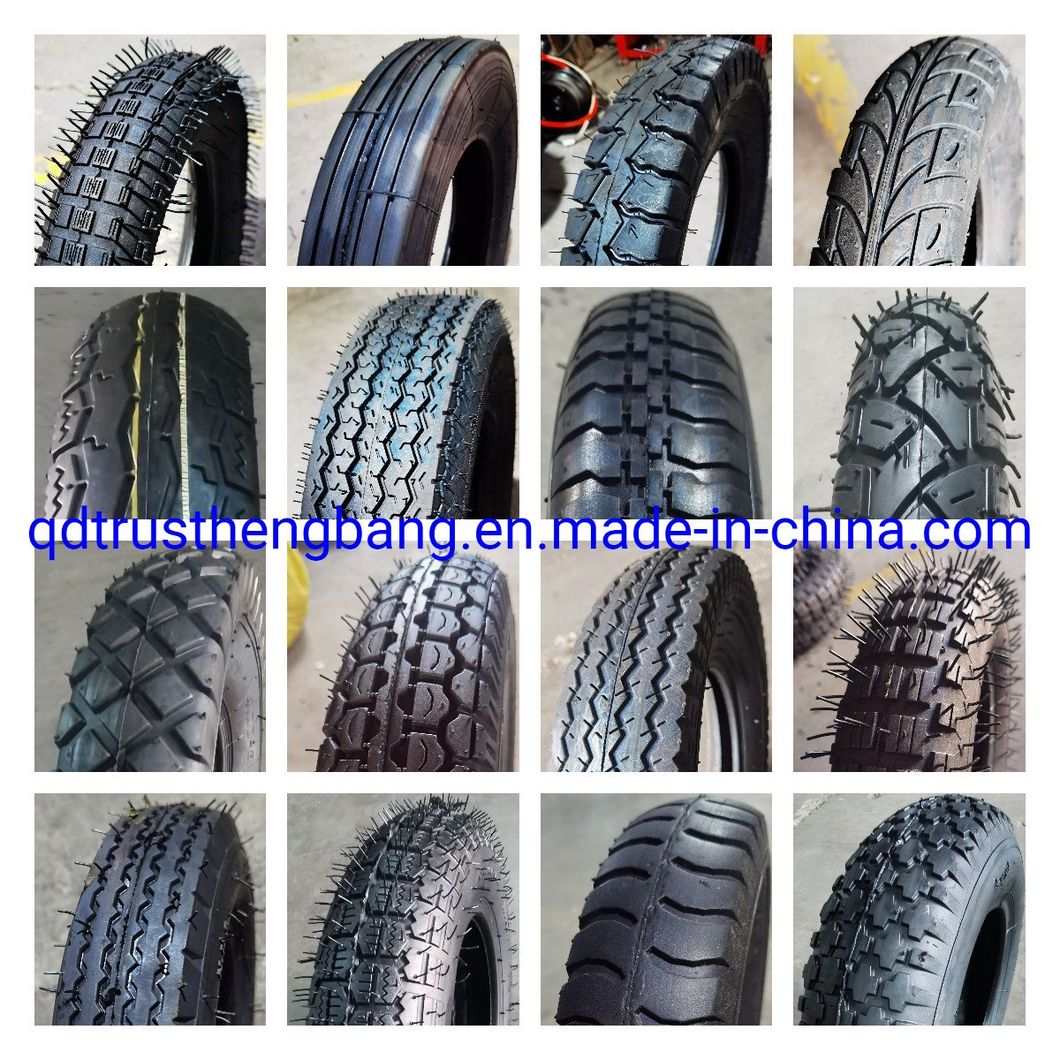 16 Inch 4.00-8 Diamond Pneumatic Rubber Wheel Tyre and Tube Wheelbarrow Tyre
