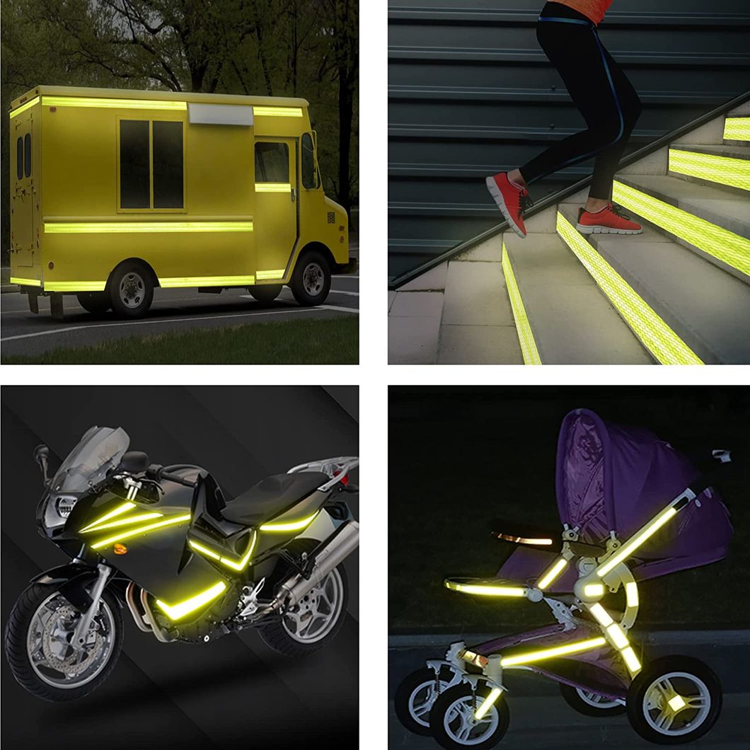 White Color Trailer/Trucks Retro Reflective Safety Tape, High Visibility Safety Marking Sheet Reflective Sticker