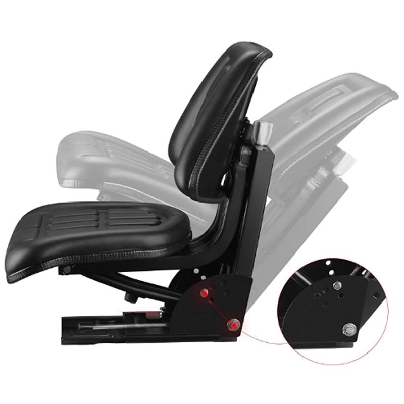 Low Profile Mechanical Suspension Road Sweeper Seat Assembly
