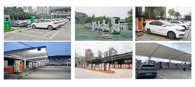 360kw Dual Connector CCS1/CCS2 Liquid Cooled DC Fast Charger All-in-One Style Commercial Charging Station