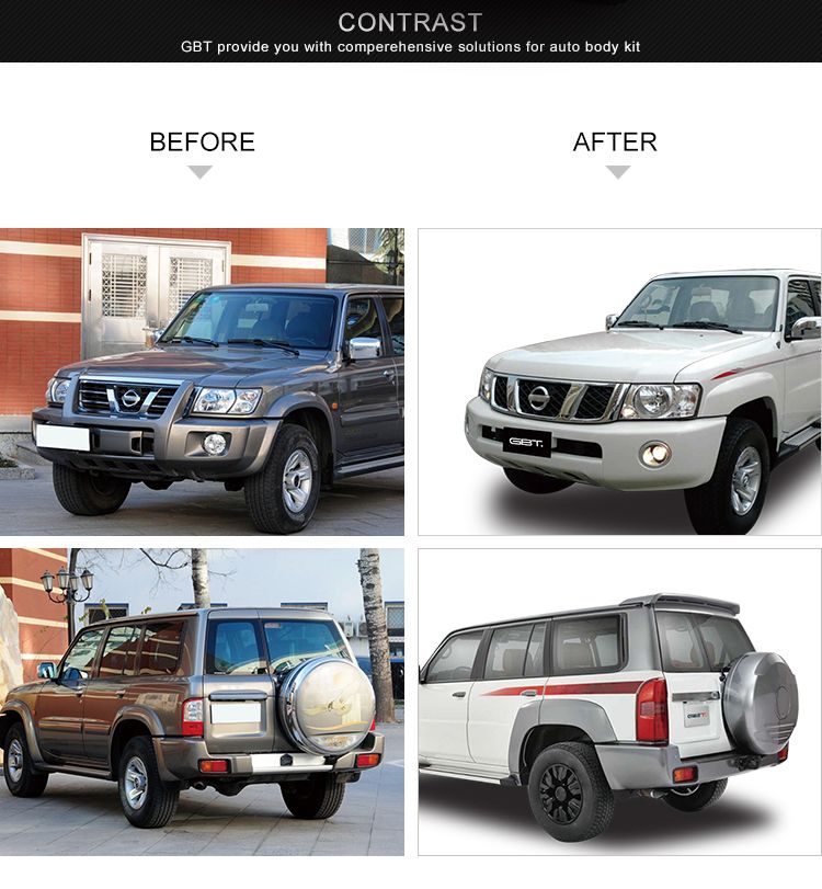 Gbt Front/Rear Bumper Headlamp Rear Light Body Kit for Nissan Safari Model