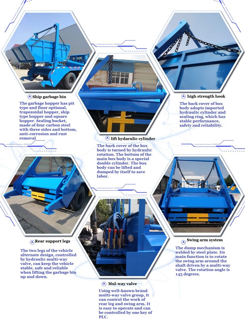 Isuzu Ftr Japan Brand 10cbm 12cbm 10 Tons Arm Roll Container Garbage Bin Swing Arm Skip Loader Garbage Truck