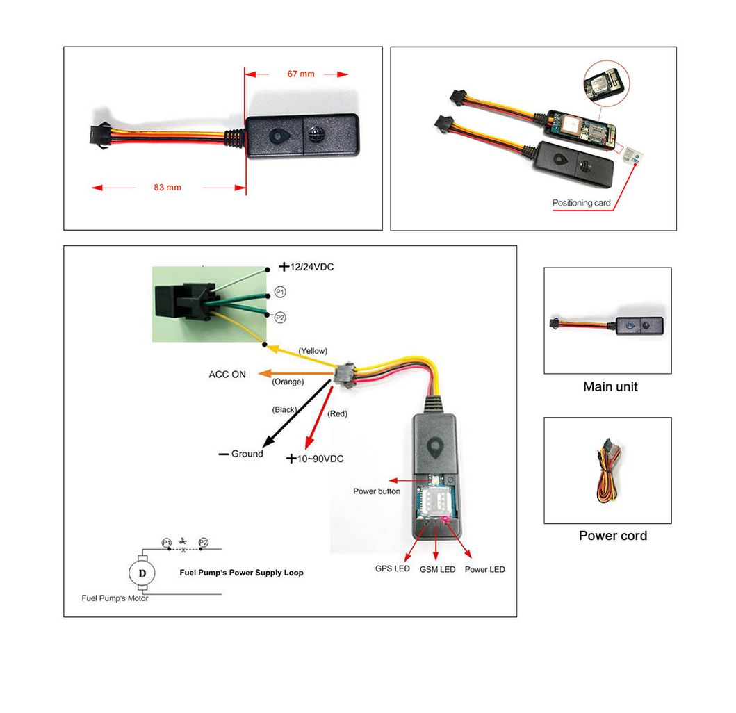 Vehicle GPS Motorcycle Car Cut off Engine Over-Speed Alarm APP Tracking GPS (LT03-DI)